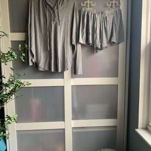 Shop Talulah hoodie and short lounge set in heather gray